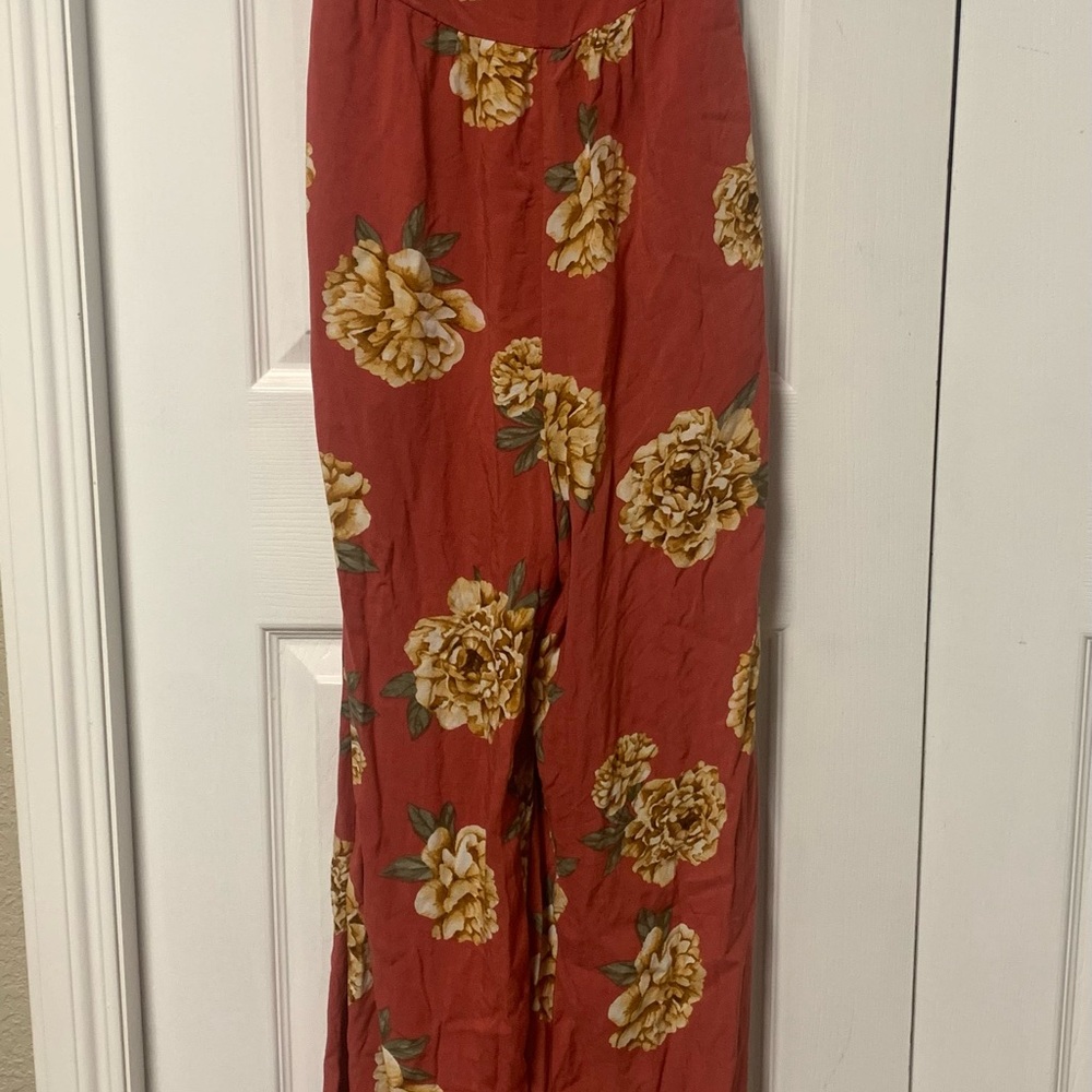 Band of Gypsies Pink Floral Jumpsuit